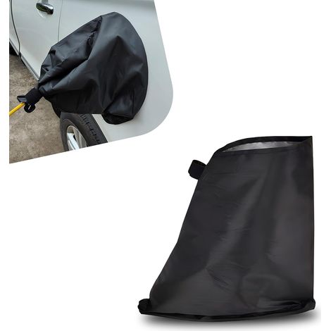 BEBUSINGOTO cubierta para el puerto de alimentación del coche, 16 x 42 x 28 cm, tela plateada, protector solar, aislamiento térmico, accesorios de protección total, apta para carrocerías de hierro (ne (1/5)