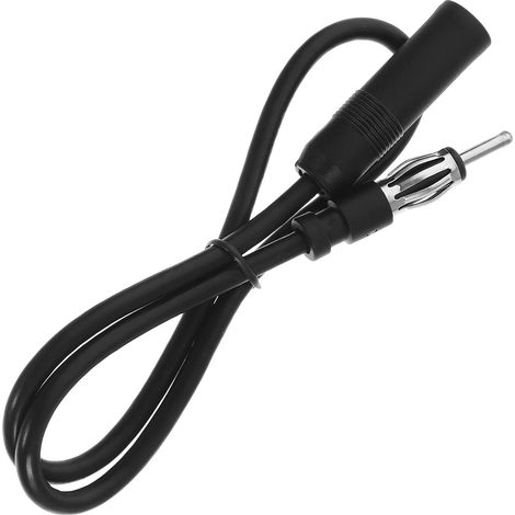 Câble D'extension eur Mâle/Femelle Antenne Autoradio Noir 1m en Cuivre et PVC pour Autoradio CD Voiture et Radio Am/FM Route (1/5)