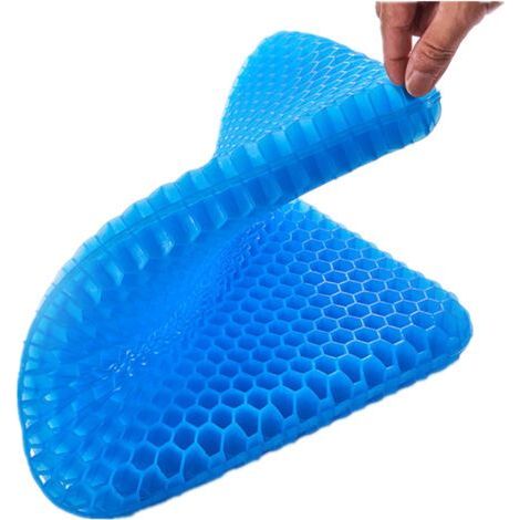 Coussin de chaise, gel respirant, coussin anti - escarres, soulagement orthopédique de la pression avec housse antidérapante, pour voiture / bureau / maison / fauteuil roulant, 24 17 3cm (1/4)