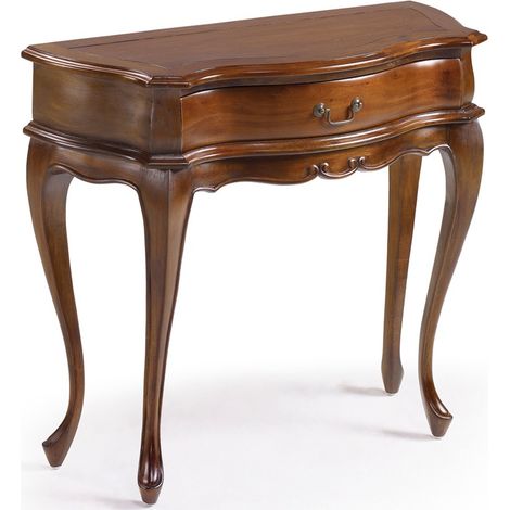 Console en bois d'acajou marron 1 tiroirs Castle 87cm (1/5)