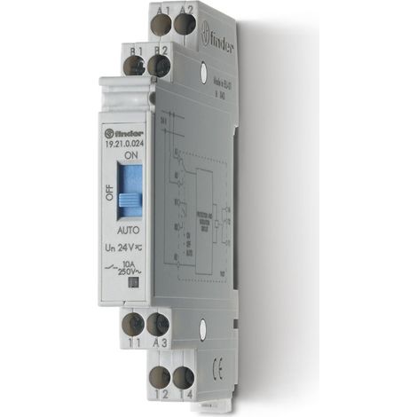 Mando modular Finder 192100240000 24V AC/DC 10A