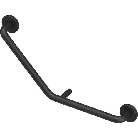 COSMIC Grab rail 49cm, Elbow shape, Matt Black up to 150kg, ARCHITECT Collection