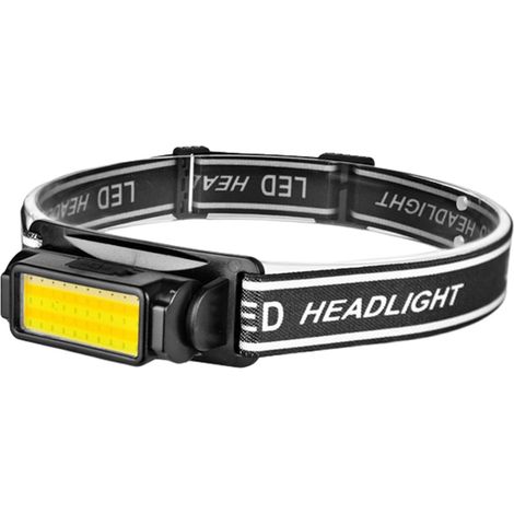 Lampara linterna de cabeza con LED cob, 250 lumen y 5 modos de luz, recargable (1/5)