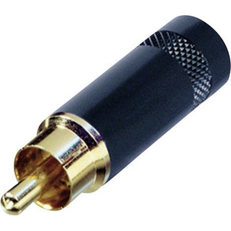 Cinch/RCA mâle, droit Rean AV NYS352BG Nombre de pôles: 2 noir 1 pc(s) (1/4)