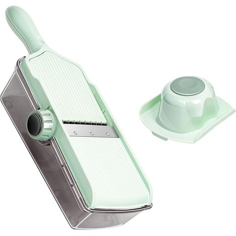 Effizienter, tragbarer Gemüseschneider mit Zwiebelreibe und Behälter
