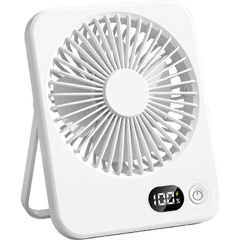 Ventilateur de bureau portable rechargeable, longue autonomie, ultra-mince -- (1/5)