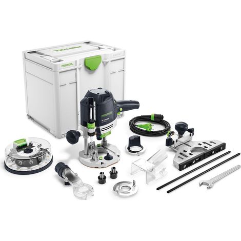 Festool – Défonceuse OF 1400 EBQ-Plus – Puissance 1400W – Vitesse 22000 tr/min – Fraise max Ø 45mm – Aspiration efficace 99%