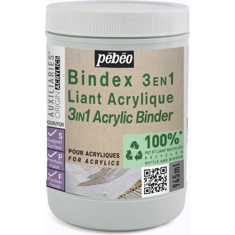 Liant Acrylique - Pébéo - Bindex 3 en 1 - 945ml - Translucide - Satiné (1/4)