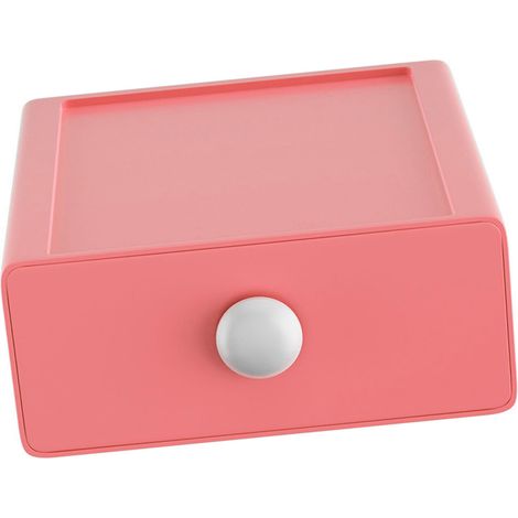 Boîte de rangement de bureau multifonctionnelle pour tiroir, gain de place et grande capacité, couleur orange, idéale pour la maison et le bureau. (1/5)