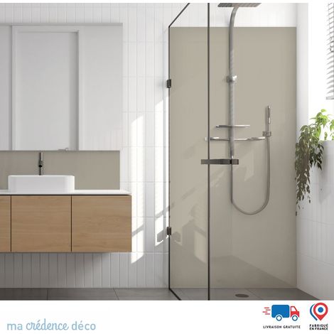Panneau de douche : Gris silex - Alu composite - 90 - 245 (1/3)