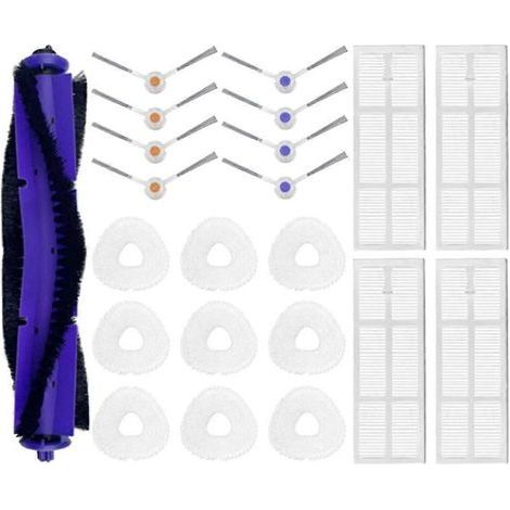 Pour balai serpillère Freo Versatile Self Mop J3 : rouleau, brosses latérales en V, chiffons, filtre HEPA, pièce de rechange (1/5)