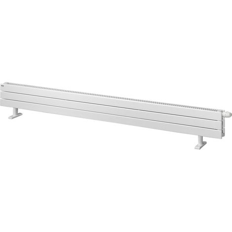 Acova – Radiateur eau chaude en acier plinthe 171W – Finesse discrète pour vérandas – Robinetterie intégrée – Grille design incluse (1/2)
