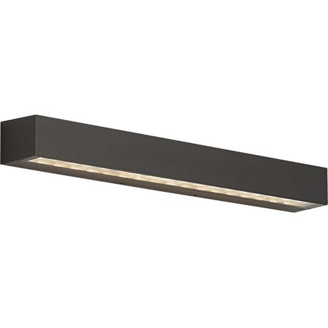 QAZQA Lámpara de pared industrial para exterior negra de 55 cm