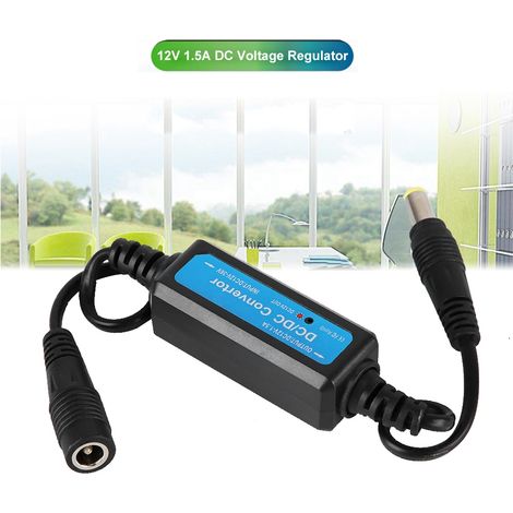 Convertisseur DC 12V 1.5A mini avec régulateur de tension et voyant de contrôle (1/4)