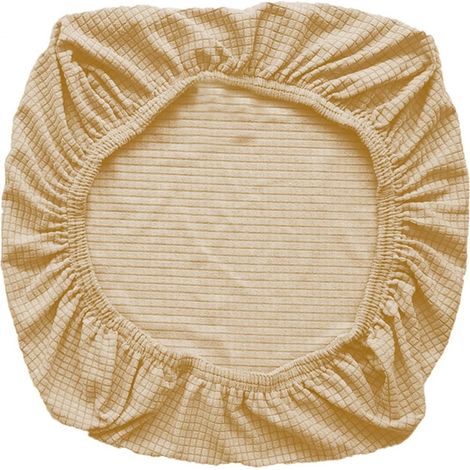 Housse de Chaise de Bureau Extensible, pour Chaise d'ordinateur et de Bureau, Housse de siège en élasthanne, Lavable en Machine, Protection Contre la poussière et Les Taches (Beige) (1/5)