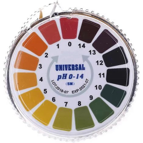 Bandelettes de test pH-mètre 0-14. indicateur d'acidité et d'alcalinité. rouleau de papier test pour eau. urine et salive. (1/5)