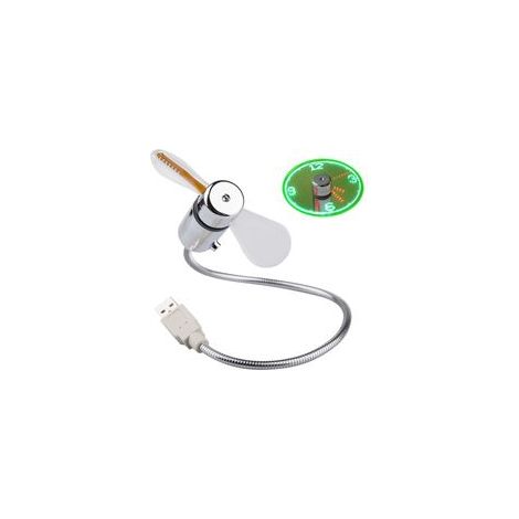 Nouveau ventilateur horloge USB avec fonction d'affichage de l'heure temps réel, (1/5)