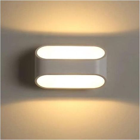 Applique murale LED d'intérieur preciousse 12W 3000K blanc chaud, éclairage haut/bas, idéale pour salon, chambre, cuisine, salle de bain, salle à manger, couloir, restaurant, bistro, bar, café (1/5)