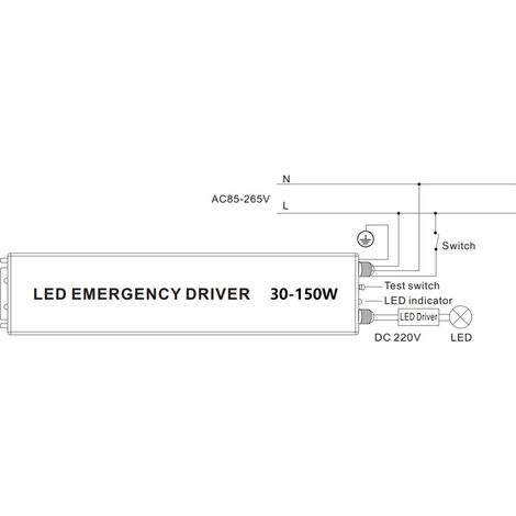 Driver Emergencia para Luminaria LED Full Load 120 W