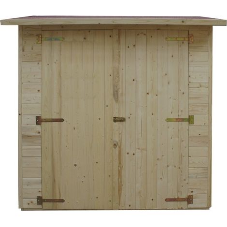 Casetta addossata mis. 168 x 117 cm - 2 Porte h 176 | Con Pavimento|Impermeabilizzante Tegola Canadese Verde