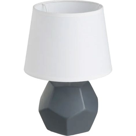 Lampe en céramique grise 26 cm (1/5)