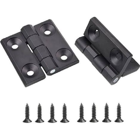 Charnières de porte en 2 pièces, charnières pour meubles, charnières pour portes d'armoires, charnières pour portes d'armoires pliantes, charnières pour portes d'armoires en alliage de zinc, avec vis, (1/4)