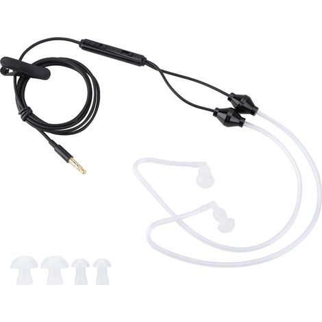 Taglia microfono – tubo acustico – anti-radiazioni – 3,5 mm – nero – telefono cellulare (1/5)