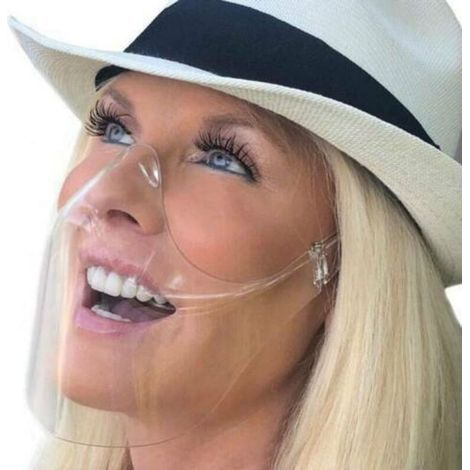 2 pcs bouche nose visière masque facial transparent visage protection visage Visière (1/5)