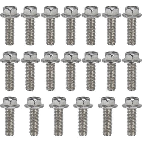 20 vis M10x1,5, vis à bride hexagonale en acier inoxydable A2-70 avec joint DIN6921M10x30 (1/4)