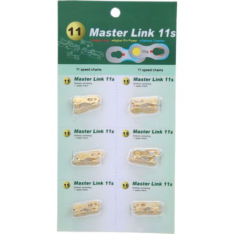12 Pièces Maillon Rapide Acier pour Chaîne de Vélo, VTT, Moto - Connexion Dorée (1/5)