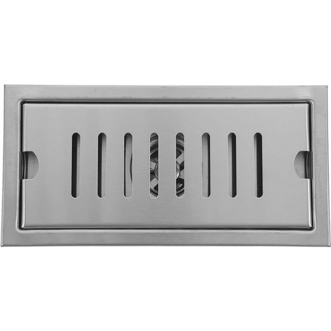 Desagüe de suelo - Desagüe lineal rectangular para ducha de 20 cm, diseño de rejilla, repuesto para desagüe de suelo de baño (1/2)