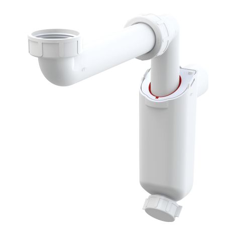 Sifone a mezzo corpo per lavabo da mobile DN 40 con dado da 5/4". (1/2)