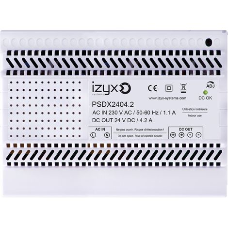 alimentation - modulaire - 7 modules - 230v ac vers 27.6v dc - 4.2a - izyx psdx2404.2
