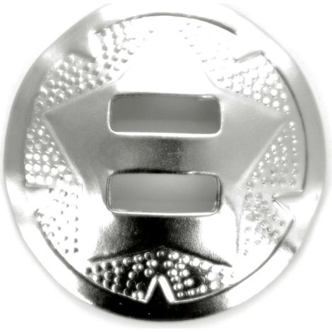 M: Conchos argentata in metallo per sella western