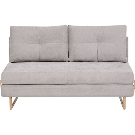 Sofa Bed 3 Seater JERSLEV Fabric Grey (1/5)