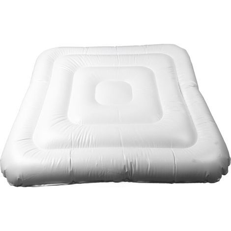 Une couverture gonflable adaptée aux spas carrés, 1,28 mètre (4,2 pieds), résistante à la poussière, à la pluie, isolante thermique et écoénergétique. (1/5)
