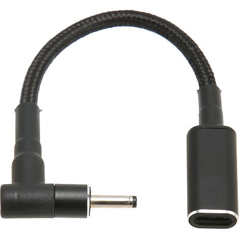 Adaptateur USB-C Femelle vers DC Mâle 3.0x1.0mm Câble Court 100W PD avec Puce EMARK pour Chargeur Ordinateur Portable (1/5)