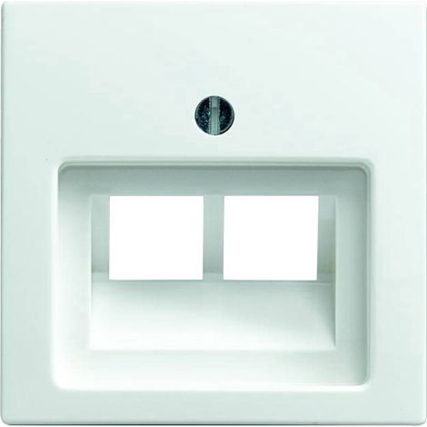 Busch-Jaeger 2 vie Placca di copertura PRESA UAE/IAE/ISDN Busch-balance SI Bianco alpino 1803-02-914 1 pz.