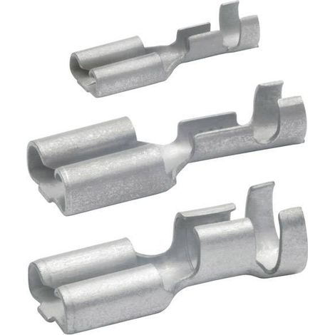 Klauke 18203 Cosse clip Largeur d'accouplement: 4.80 mm Épaisseur de contact: 0.80 mm 180 ° non isolé laiton 1 pc(s) Q130162