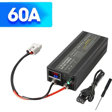 Chargeur de batterie, capacité de 100A, tension et courant réglables, DL60A avec Anderson, prise EU-a (1/2)