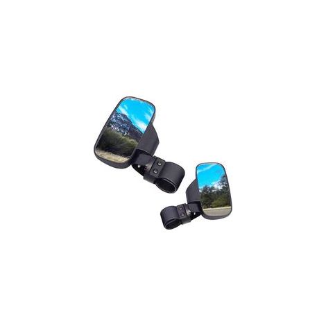 Rétroviseur Moto Boutons 50mm 44mm Universel avec Support 2 Pièces Remplacement pour UTV RZR 900 XP 1000 Turbo Arctique Chat Noir