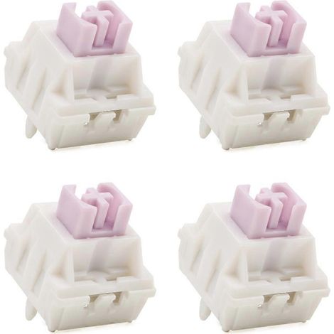 10/4 pièces JWICK Interrupteur violet lait 5 broches 67 g Interrupteur linéaire RGB inférieur Ressort doré-4- (1/4)