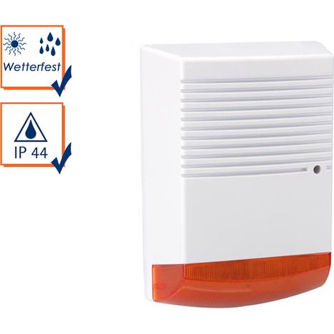 Velleman Fake-Sirene mit rot blinkender LED, wetterfest a, a Batterie, kabellos, IP44 (1/4)