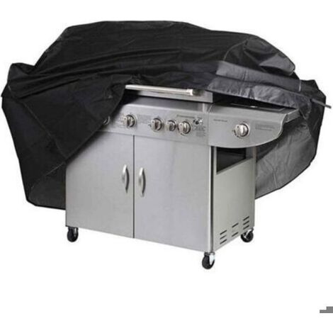 Housse Barbecue Couverture de Barbecue Bâche de Protection BBQ Anti-UV Anti-l'eau Anti-l'humidité avec Sac de Rangement Noir pour