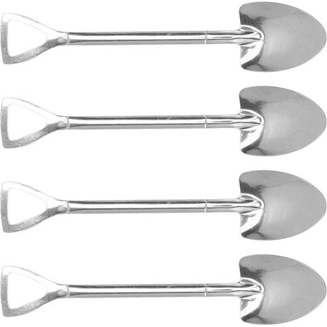 Cuillère-pelle mignonne en acier inoxydable, matériau innovant de qualité alimentaire, réutilisable, cuillère à sucre, dessert, gâteau pour la maison et le café, pelle à 4 pointes (1/5)