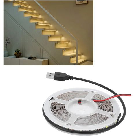 Bande LED RGBW 5V basse tension, flexible, pour la décoration intérieure et l'éclairage de boîtiers d'ordinateurs, lumière blanche chaude (1/5)