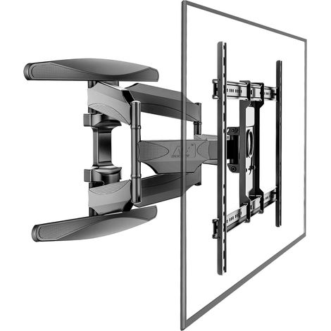 Grand Support Mural TV for Screens 55-85 cm Orientable and Inclinable Fixation of Mural TV of Two Bras, VESA Max of 600 x 400 mm, avec la capacité de Charge jusqu'à 68,2 kg (1/5)