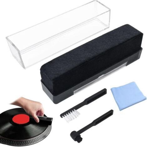 1 pc Vinyl Record Cleaning Brush, Anti-static Vinyl Record Brush with Velvet Pad, Stylus Cleaning Brush for Cleaning and Maintaining Vinyl Records and Styli (1/5)