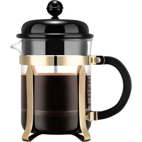 Cafetière à piston BODUM 4 tasses Noir et doré 0,5 L (1/3)