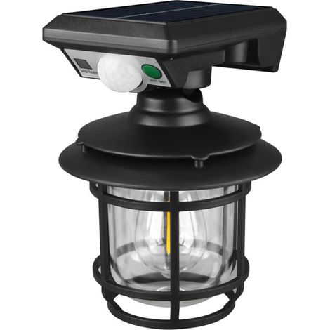 Applique murale solaire extérieure étanche IP65, lampadaire avec détecteur de mouvement, éclairage de jardin (1/5)